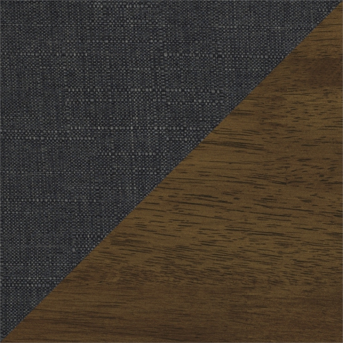 Causeuse avec cadre en bois massif de style milieu du siècle Damala de Lexicon - Gris foncé