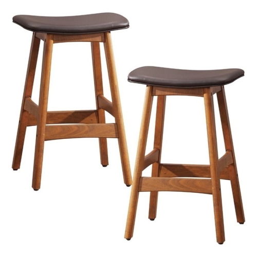 Lexicon Ride Faux Leather Counter Stool in Brown