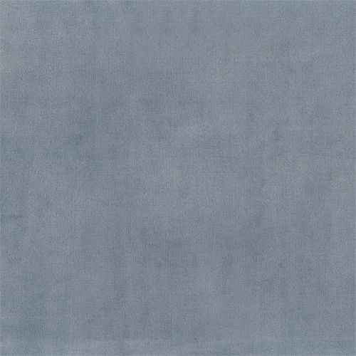 Causeuse recouverte de velours Carlson de LexIcon - Gris bleu et noyer foncé