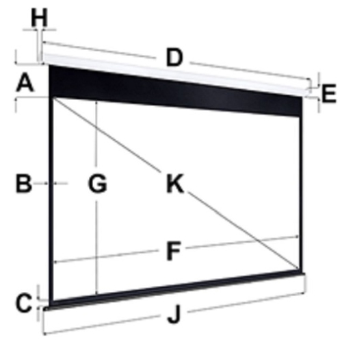 eGalaxy Motorized Projector Screen 165 Inch Grey,PSE165AG