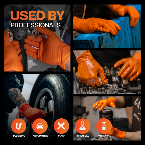 SureSafe Nitrile Diamond Grip Heavy Duty 8MIL 100/Box