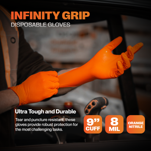 SureSafe Nitrile Diamond Grip Heavy Duty 8MIL 100/Box