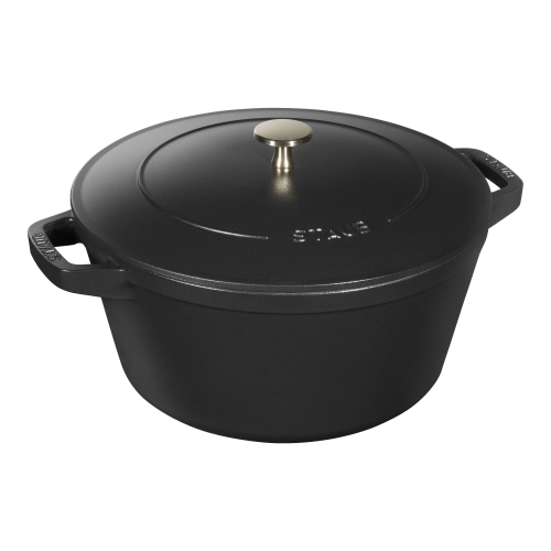 STAUB Stackable Set Stackable Set Medium 4 Piece Cast Iron, Black