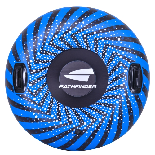 Inflatable Ride-On Pool Float or Snow Tube - 37" - Blue and Black