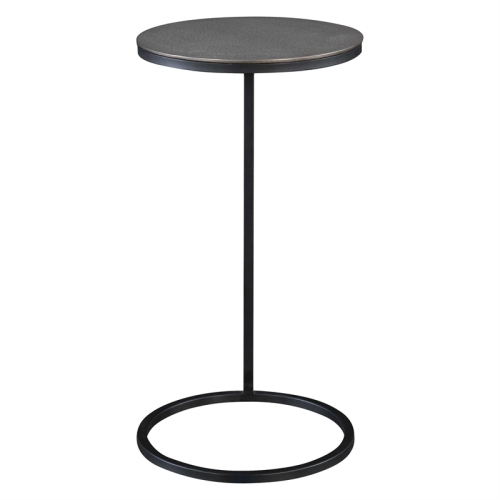 Uttermost Brunei Contemporary Metal and Aluminum Accent Table in Black/Silver
