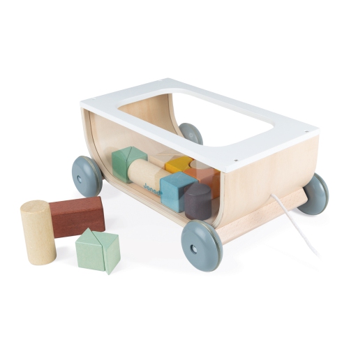 Janod - Sweet Cocoon - Cart With Blocks