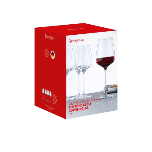 SPIEGELAU  - Wine Glass, Willsberger Anniversary (Set Of 4) In Red