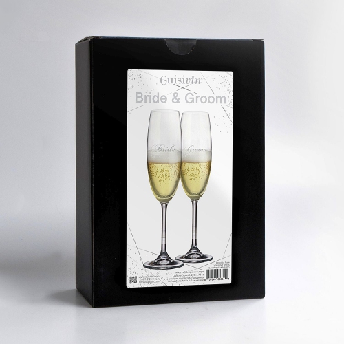 CUISIVIN  - Bride & Groom Flute Set In Champagne