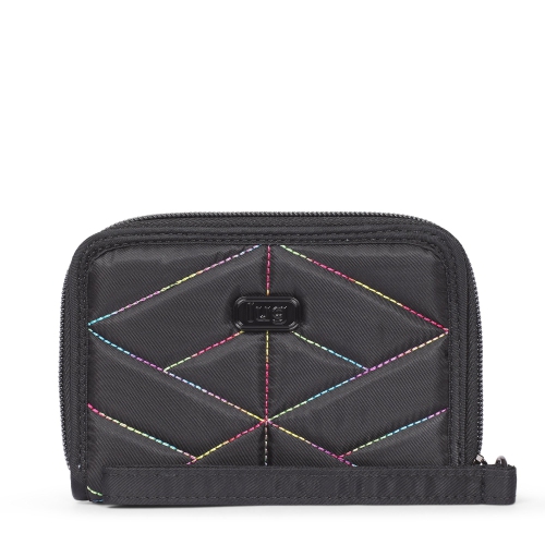 LUG Rodeo 2 Compact RFID Wallet (Black Rainbow Stitch) Best Buy Canada