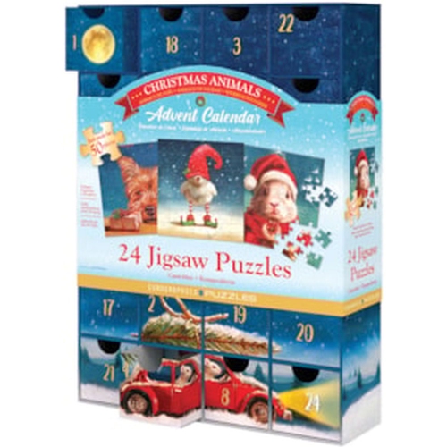 Eurographics - 24 Jigsaw Puzzles, 50-Pieces(Christmas Animals - Advent Calendar)