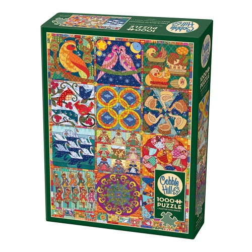 Image 1 of 1.. Cobble Hill - Twelve Days of Christmas Quilt