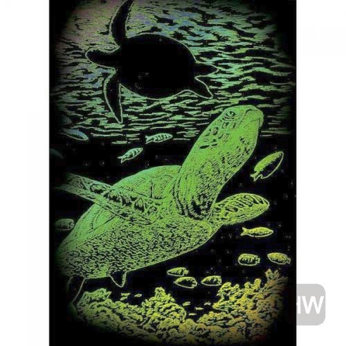 Royal & Langnickel(R) Rainbow Foil Engraving Art Kit 5"X7"-Undersea Turtle