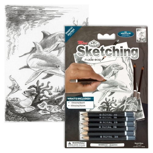 Royal & Langnickel(R) Sketching Made Easy Kit 5"X7"-Dolphins