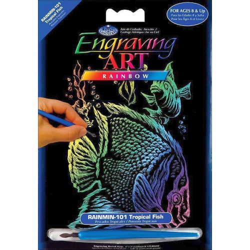 Royal & Langnickel(R) Rainbow Foil Engraving Art Kit 5"X7"-Tropical Fish