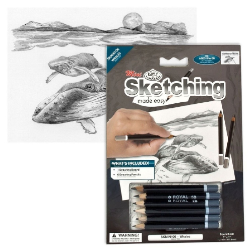 Royal & Langnickel(R) Sketching Made Easy Kit 5"X7"-Whales