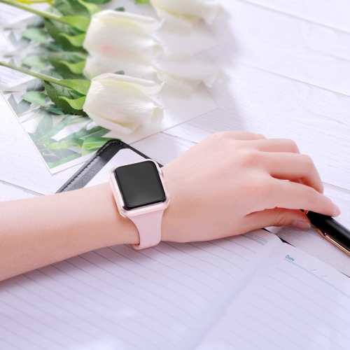 ISTAR Lot de 2 boîtiers de montre 38 mm compatibles avec iwatch 1,2 et 3, protecteur d'écran doux HD haute sensibilité avec coque de protection