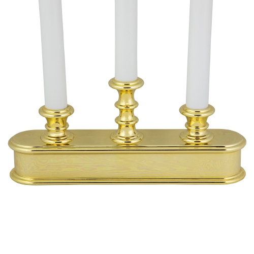 LED 3-Light Candolier Window Candle - 10" - White and Gold