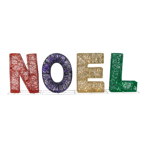 NORTHLIGHT  Led Lighted "noel" Outdoor Christmas Decoration - 46" - Multicolor