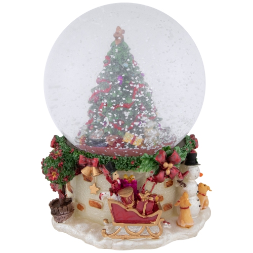 Gifts Under the Christmas Tree Musical Snow Globe - 6.5"