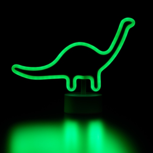 LED Dinosaur NEON Table Light - 11" - Green