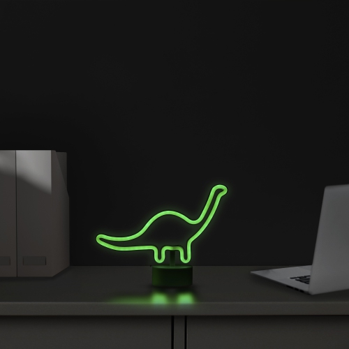LED Dinosaur NEON Table Light - 11" - Green