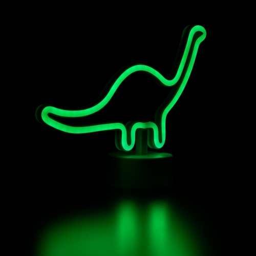 LED Dinosaur NEON Table Light - 11" - Green