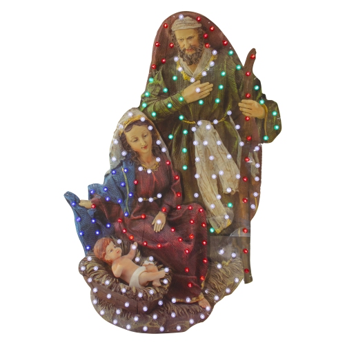 NORTHLIGHT  Led Lighted Holy Family Christmas Nativity Scene Outdoor Decoration - 48" - Multicolor
