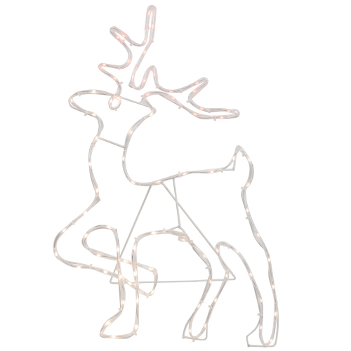 24" Lighted Standing Reindeer Silhouette Outdoor Christmas Decoration