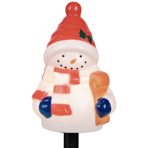 Jolly Snowmen Outdoor Christmas Pathway Markers - 16" - Set of 4