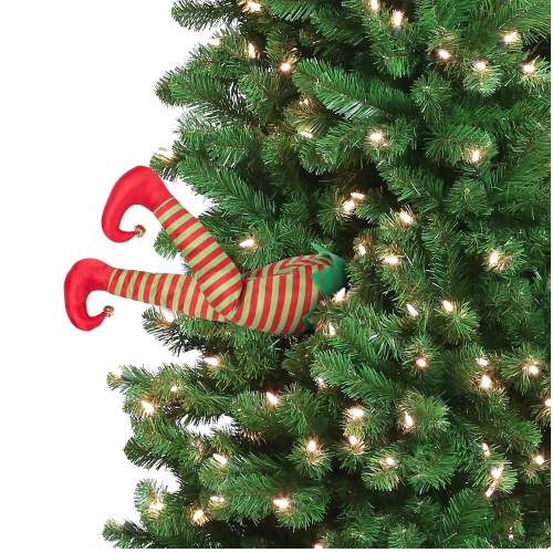 Mr. Christmas Animated Kicking Elf Christmas Tree Decoration - Motion Activated