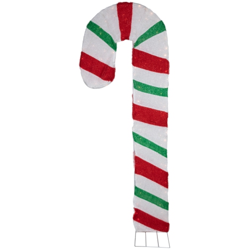 Lighted Double Candy Cane Archway Outdoor Christmas Decoration - 7' - Warm White