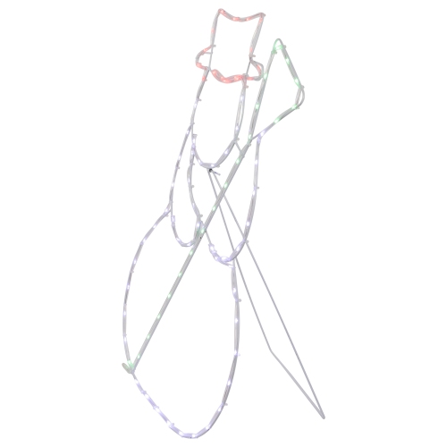 28" Lighted Standing Snowman Silhouette Outdoor Christmas Decoration