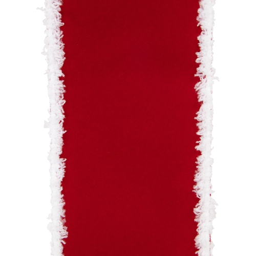 14' Red and White Velvet Christmas Door Bow