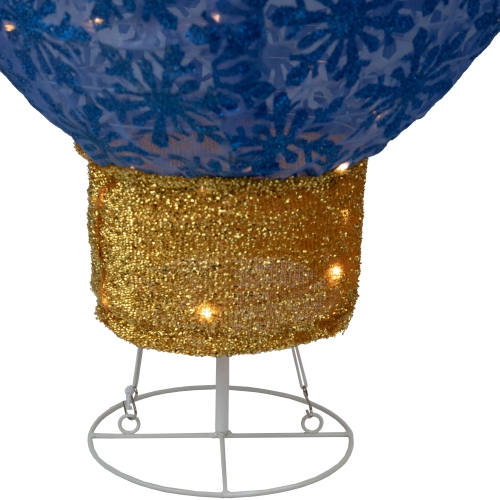 LED Lighted Retro Light Bulb Outdoor Christmas Decoration - 32" - Blue