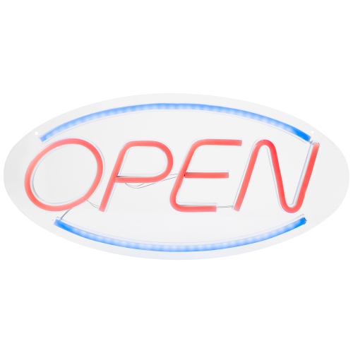 LED Open Neon Lighted Wall Sign - 17.75" - Red and Blue