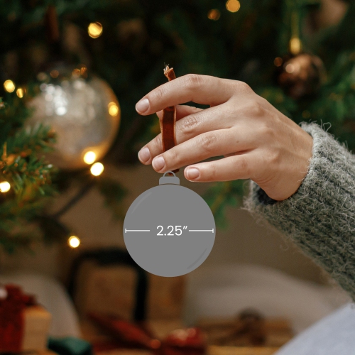 Decoupage Forest Snowmen Christmas Ball Ornaments - 2.25" - 14ct