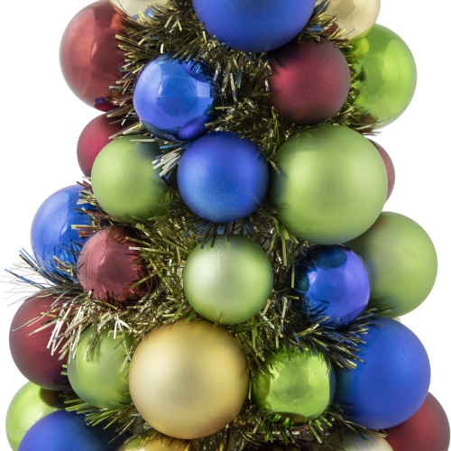 Shatterproof Ball Christmas Tree with Tinsel - 15.75" - Multicolor