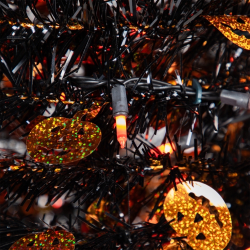 Pre-Lit Pop Up Jack O' Lantern Artificial Halloween Tree - 6' - Orange Lights