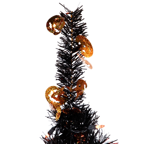 Pre-Lit Pop Up Jack O' Lantern Artificial Halloween Tree - 6' - Orange Lights