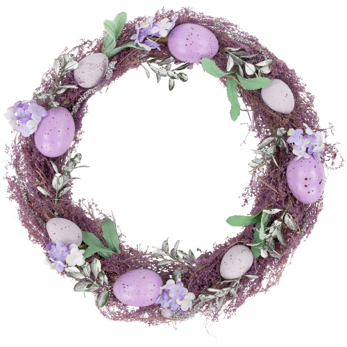 12" Lavender Speckled Egg Easter Twig Wreath