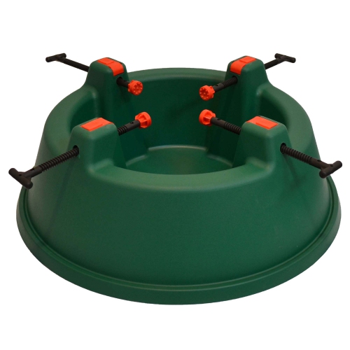 Green Wide Mouth Simple Set Live Christmas Tree Stand -Hold Trees Up To 8ft