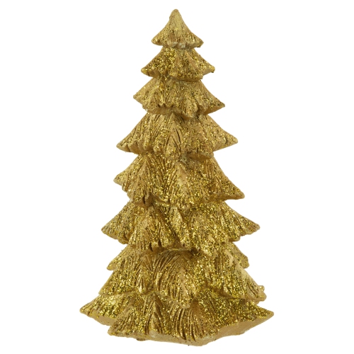 NORTHLIGHT  Glittered Christmas Tree Decoration - 6" - Finish In Gold
