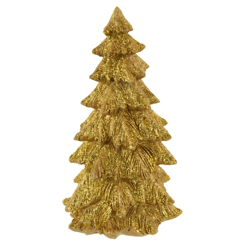 Glittered Christmas Tree Decoration - 6" - Gold Finish