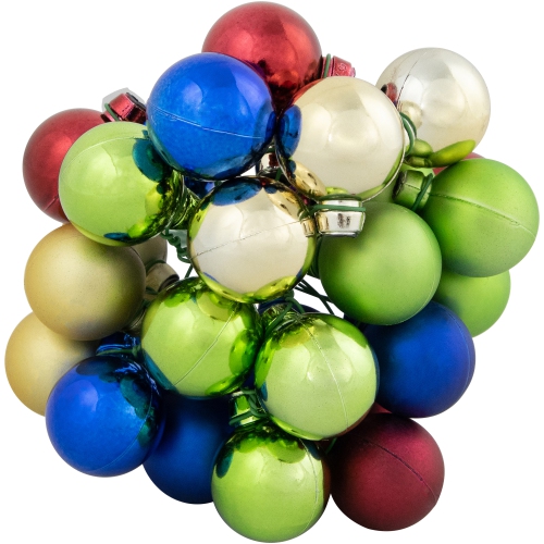 NORTHLIGHT  Shatterproof Ball Ornament Christmas Pick - 6.75" - Multicolor