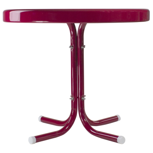 22" Outdoor Retro Tulip Side Table, Pink