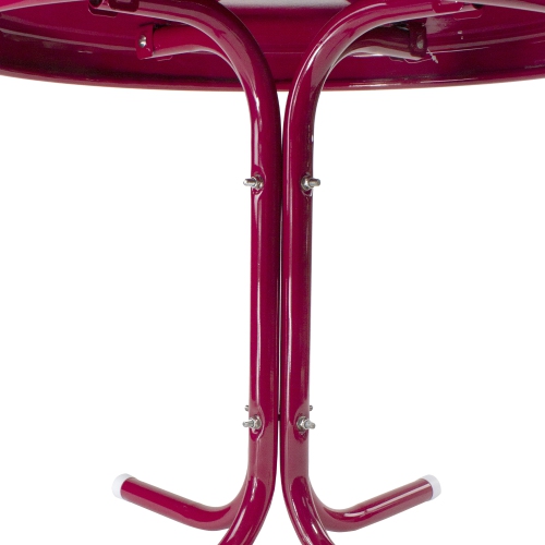 22" Outdoor Retro Tulip Side Table, Pink