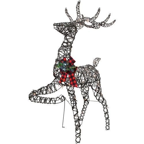 NORTHLIGHT  60.25" Lighted Reindeer Stag Christmas Decoration