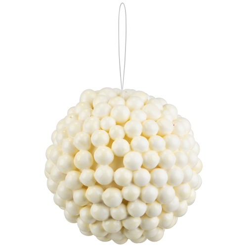 Berries Christmas Ball Ornament - 4.75" - White