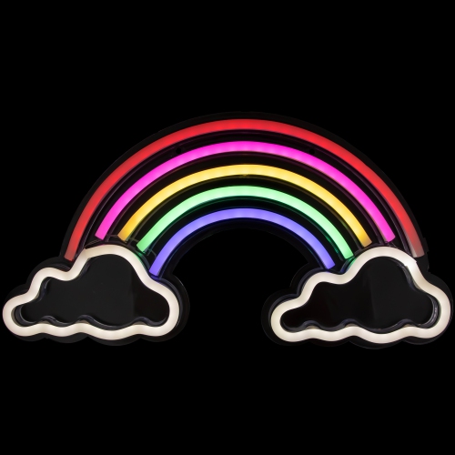 15.75" LED NEON Rainbow and Clouds Wall Sign