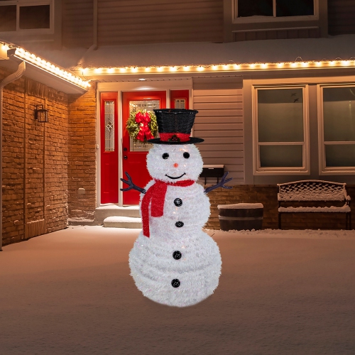 4' Lighted Pop-Up Snowman Outdoor Christmas Decoration